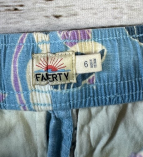 Faherty Size 6 Purple Blue Floral Hawaiian Shorts Unisex Kids Boy Girl - Picture 2 of 3