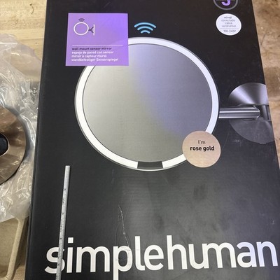 Simplehuman Rose Gold  8  wall mount Mirror Brand NEW Small Scratch on Back