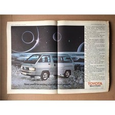 TOYOTA SPACE CRUISER POSTER SIZED original double page advert from 1983 - printe