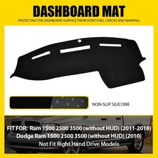 Non-slip Dashboard Cover For 10-18 Dodge Ram 1500 2500 3500 Sunshade Pad Dashmat