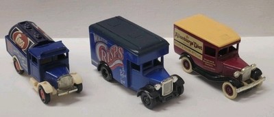 Lledo Walkers Chips Werbemodelle - Corgi gemischt Druckguss Konvolut X3 sehr guter Zustand