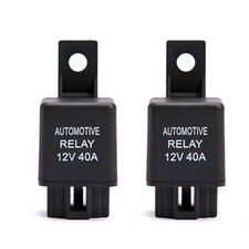2PCS DC 12V 40A 40 AMP Car Auto Automotive Van Boat Bike 4 Pin SPST Alarm Relay