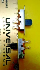 NEW! - 2 pcs. Switchcraft® SPST Slide Switch Panel Mount (P/N 46202LR)