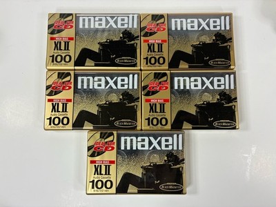 5 Maxell XL II 100 Cassette Tapes EIC Type II High Bias Made In Japan New Sealed