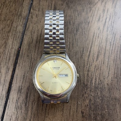 Vintage Mc Gregor Hunt Club Two Tone Men s Watch New Battery 