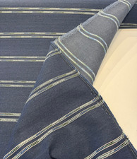 Sunbrella Wayward Indigo Blue Stripe Upholstery Outdoor Fabric By the yard