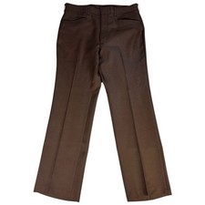 Vintage Levis Action Slacks Pants Mens 36x31 Brown Chino 70s 80s USA Made Talon