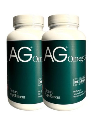 2X AG 1  Athletic Greens Omega 3 Supplement  90 Softgels Each Container - New!