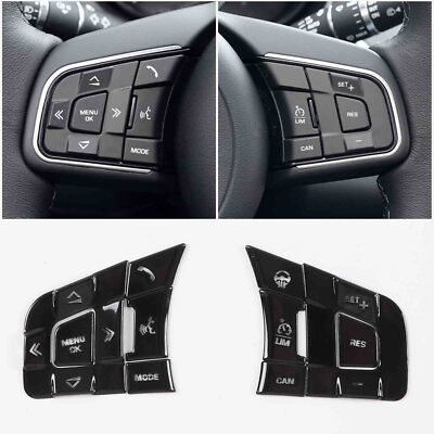 Black Alloy Steering Wheel Button For Jaguar XE XF F-PACE E-PACE F-TYPE