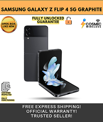 Excellent - Samsung Galaxy Z Flip 4 5G (SM-F721U) - 128GB (GSM) - Fully Unlocked | eBay Excellent - Samsung Galaxy Z Flip 4 5G (SM-F721U) - 128GB (GSM) - Fully Unlocked | eBay