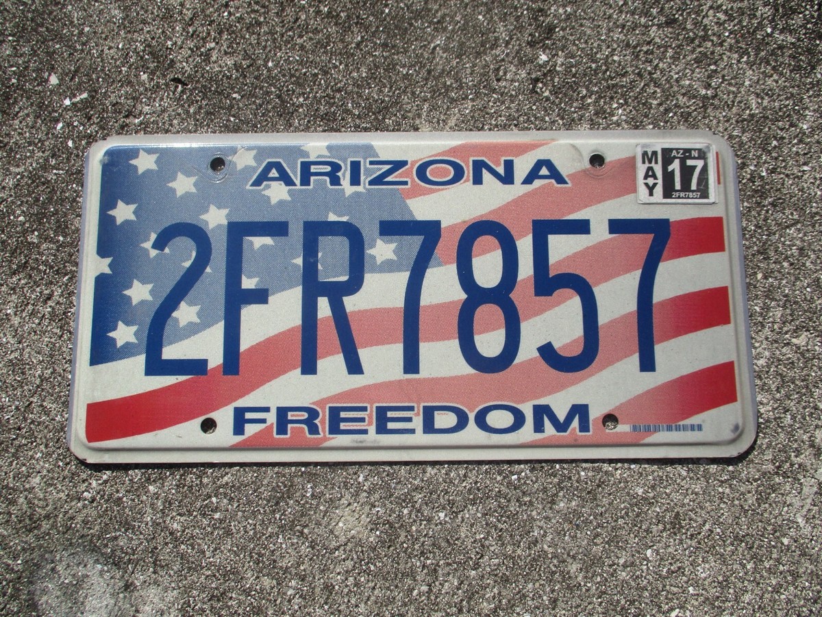 Arizona 2017 Freedom license plate # 2FR7857 | eBay