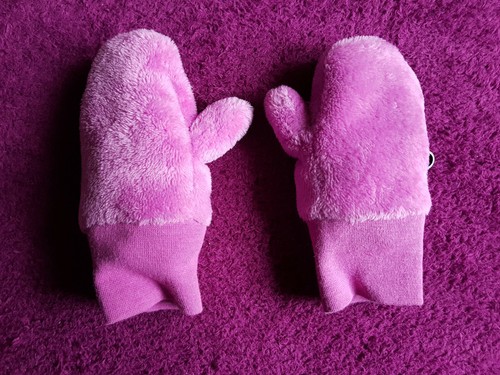 Warme Fleece Handschuhe/Fäustlinge von Sterntaler. Gr. 1. 12-18 Mon. Lila. - Bild 3 von 3