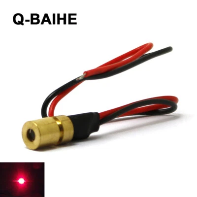 Q-BAIHE 4mm 635nm 5mw Mini Red Spot Dot Positioning Laser Module Emitting Diode Lamp