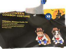 Cowboy Costume Pet Size XS Dog 5-10 lbs Halloween Vibrant Life