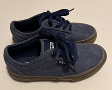 Vans Off The Wall Old Skool Kids/youth 500714 Denim Skate Shoes Size 13Y