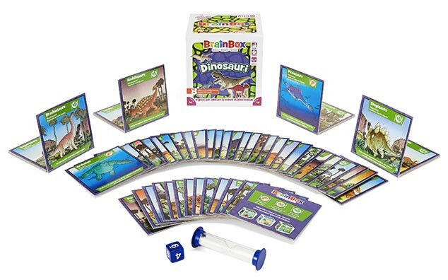 BRAIN BOX gioco di società DINOSAURI asmodee IN ITALIANO educativo QUIZ età 5+