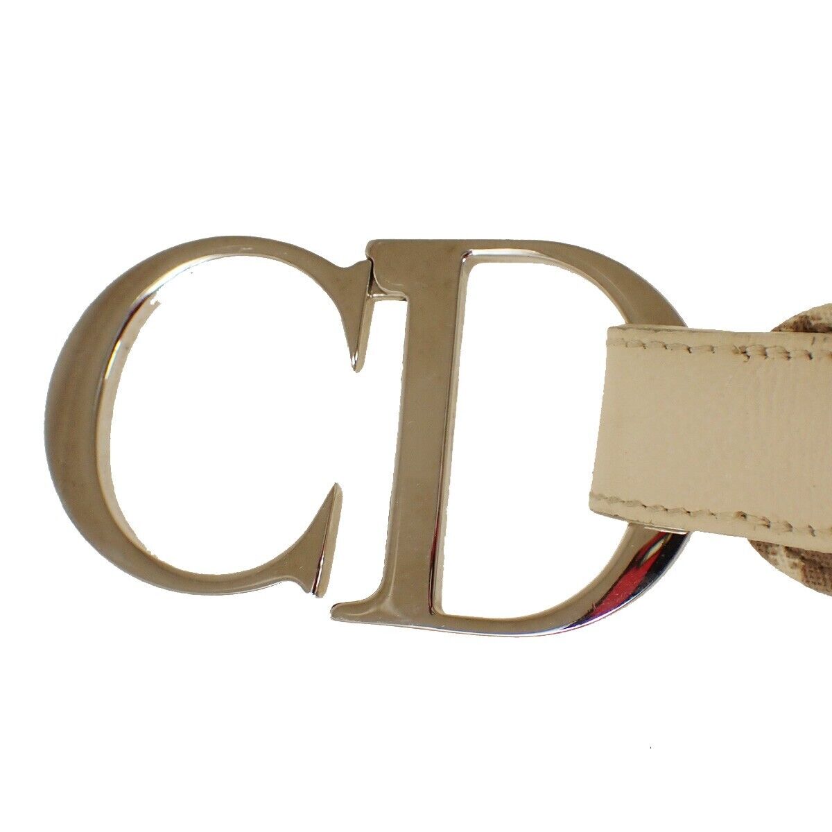CHRISTIAN DIOR Logo Flower Trotter Pattern Buckle Belt CHRISTIAN DIOR Logo Flower Trotter Pattern Buckle Belt