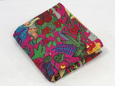 Indian Pink Frida Curtainmaking & Dressmaking Fabric Floral Cotton Fabric 3 YD