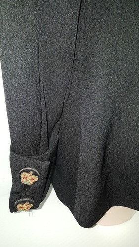 Vtg WALTER MA Womens Double Breasted Suit Blazer Jacket Coat Size 9 Small Black - Picture 9 of 10