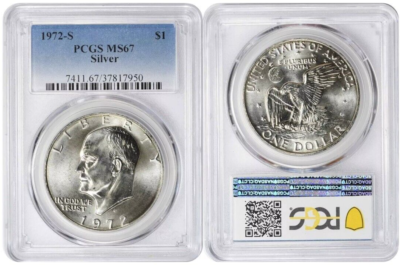 1972 S Silver EisenHower Dollar $1 PCGS MS67 #1 | eBay