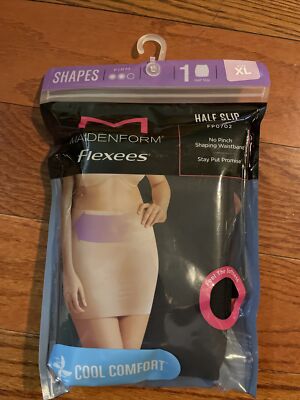 NIP Womens Black Maidenform Flexees Half Slip w Panty Size XL