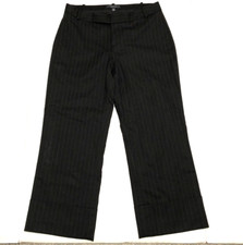 Banana Republic Jackson Size 2 Black Wool Blend Cropped Pants Slacks Stretch
