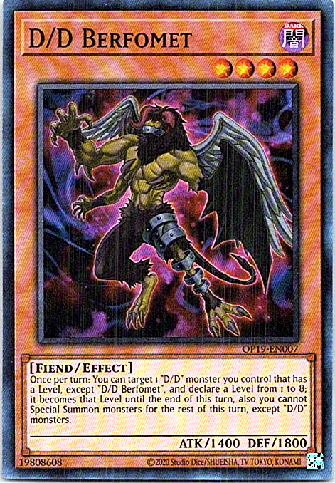 D/D Berfomet OP19-EN007 Yu-Gi-Oh! Card Light Play Unlimited