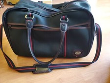 DIANE VON FURSTENBERG Weekender Travel Duffle Bag Tote Designer, Canvas Black