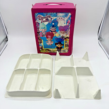 Vtg 1990's Ace Novelty Treasure Troll Doll Storage Carrying Case Pink Box Trays