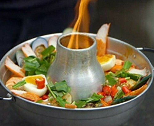 Tom Yum Soup Hot Pot Boil Bowl Utensil Party Thai Cookware Aluminium 22 cm - Picture 4 of 12