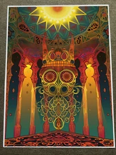 Spiritual Cathedral Trippy Abstract Poster 18x24in