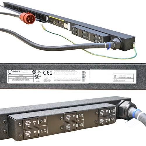 Geist RCX-D U1007Q URCXW423-103C13PS56-D 42xC13 Metered PDU 3-Phasen