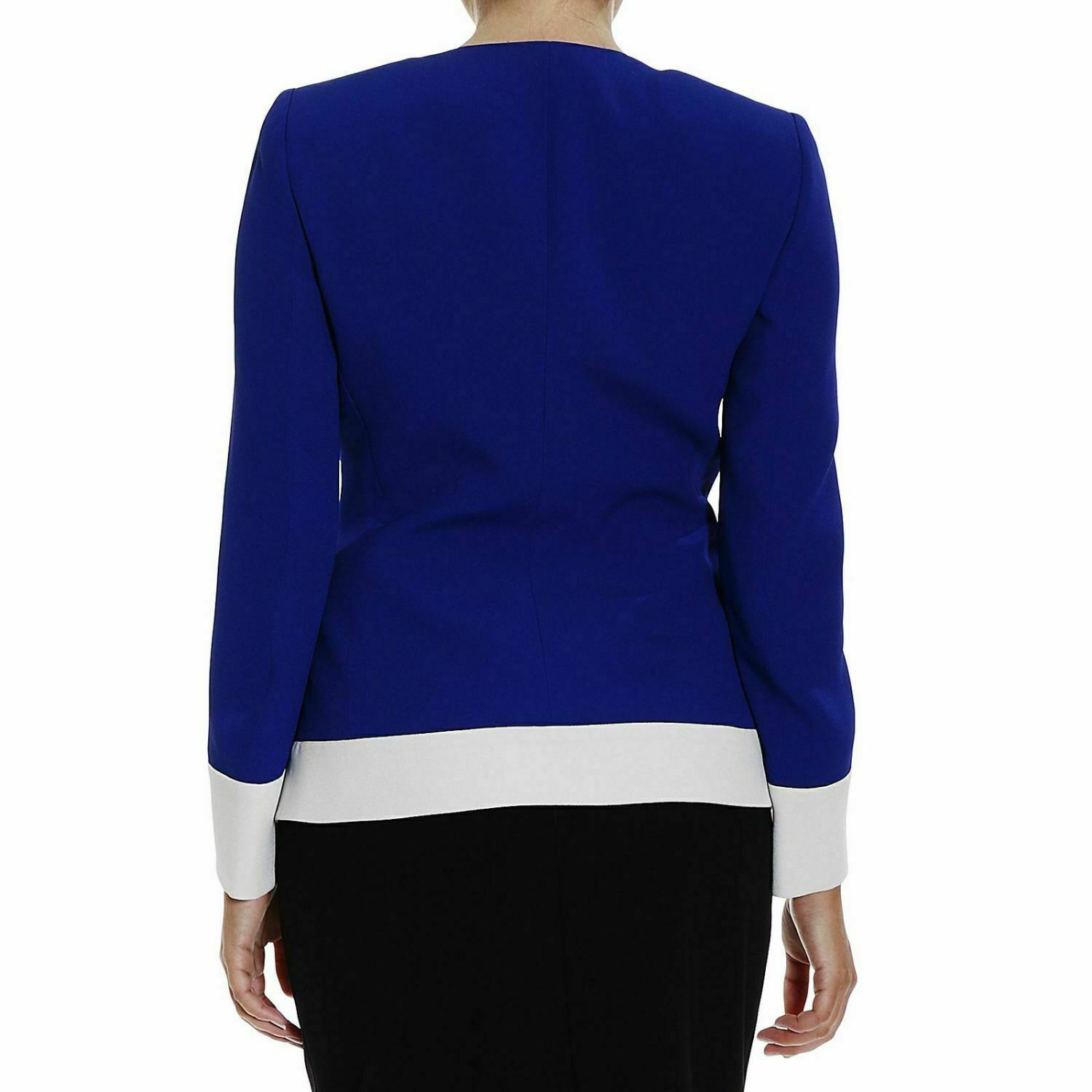 BNWT RRP £590 AUTHENTIC DESIGNER EMPORIO ARMANI BLUE BLAZER SMART JACKET UK10 image 2