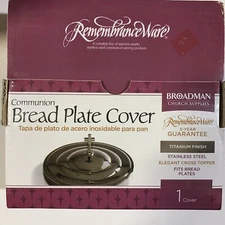 Communion-RemembranceWare-Titanium Bread Plate Cover (Stainless Steel)