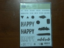 Stampin' Up Photopolymer Stamp Set Happy Celebration RETIRED