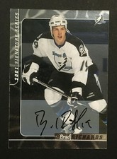 Brad Richards signed 2000-01 BAP Signature Series Rookie Auto Hockey card #219 4