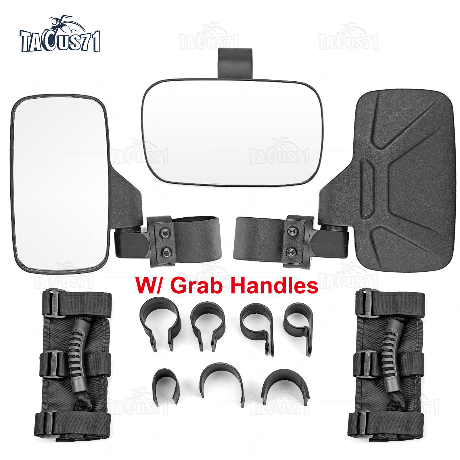 Rear+Side View Mirrors+Handle Grab For Honda Pioneer 1000 10005 500