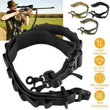 Tactical 2 Point Gun Sling Shoulder Strap Rifle Hunting Shotgun Belts Adjustable