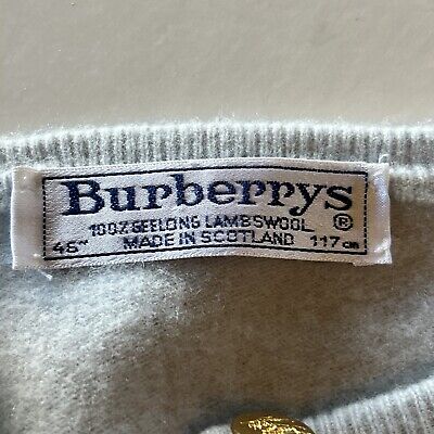 Vintage Burberrys London 100% Geelong Lambswool Cardigan Vintage Burberrys London 100% Geelong Lambswool Cardigan