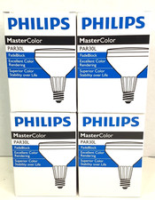 Lot of x4 Philips MasterColor Metal Halide CDM20/PAR30L/M/FL/3K Bulbs