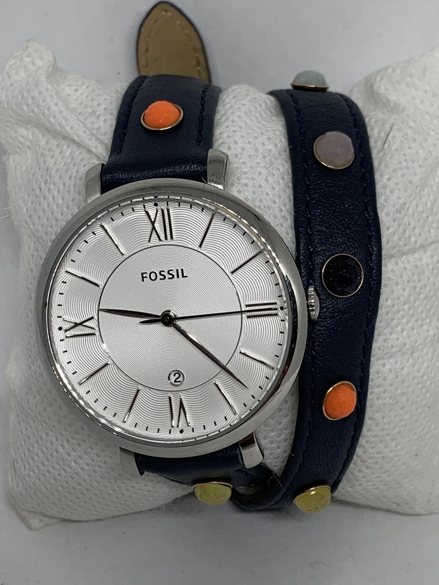 Fossil ES3972 Jacqueline Women s Leather Analog Black Dial Quartz Watch HK809