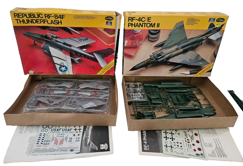 2X LOT 1/72 TESTORS/ ITALERI RF-84F THUNDERFLASH + RF-4C/E PHANTOM II MODEL KITS - Picture 2 of 3