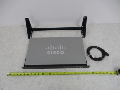 CISCO SF300-24 24-PORT 10/100 MANAGED SWITCH, w/ CABLE & BRACKET, T1328