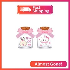 Eaasty 2 Piece Baby Keepsake Box Glass Baby First Teeth Curl Haircut Keepsake Ho