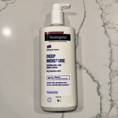 Neutrogena DEEP MOISTURE Hypoallergenic Body Lotion 13.5 fl oz Fragance Free NEW