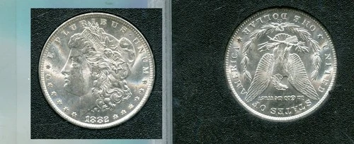 1882 CC MORGAN SILVER DOLLAR CH BU GSA NO BOX 7140T