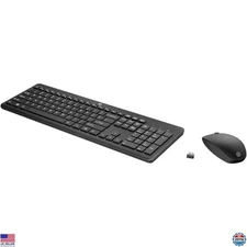 HP Wireless Keyboard & Mouse Set - Chiclet Design, 3-Zone Layout, 2.4GHz, PC/Mac