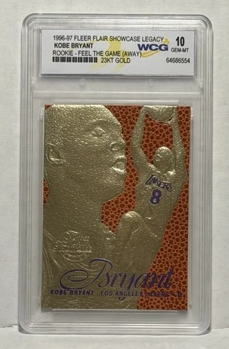 1996-97 Flair Showcase Legacy Kobe Bryant Rookie Feel The Game Away 23KT WCG 10
