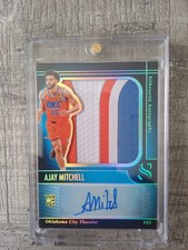 2024-25 Panini Silhouette Ajay Mitchell RC Rookie Jersey Patch Auto RPA /25