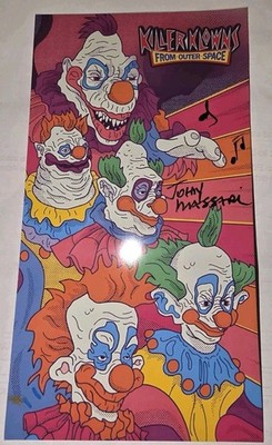 SWAU Signed John Massari  Killer Klowns from Outer Space print  and thrilljoy